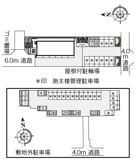 ★手数料０円★東村山市富士見町２丁目　月極駐車場（LP）